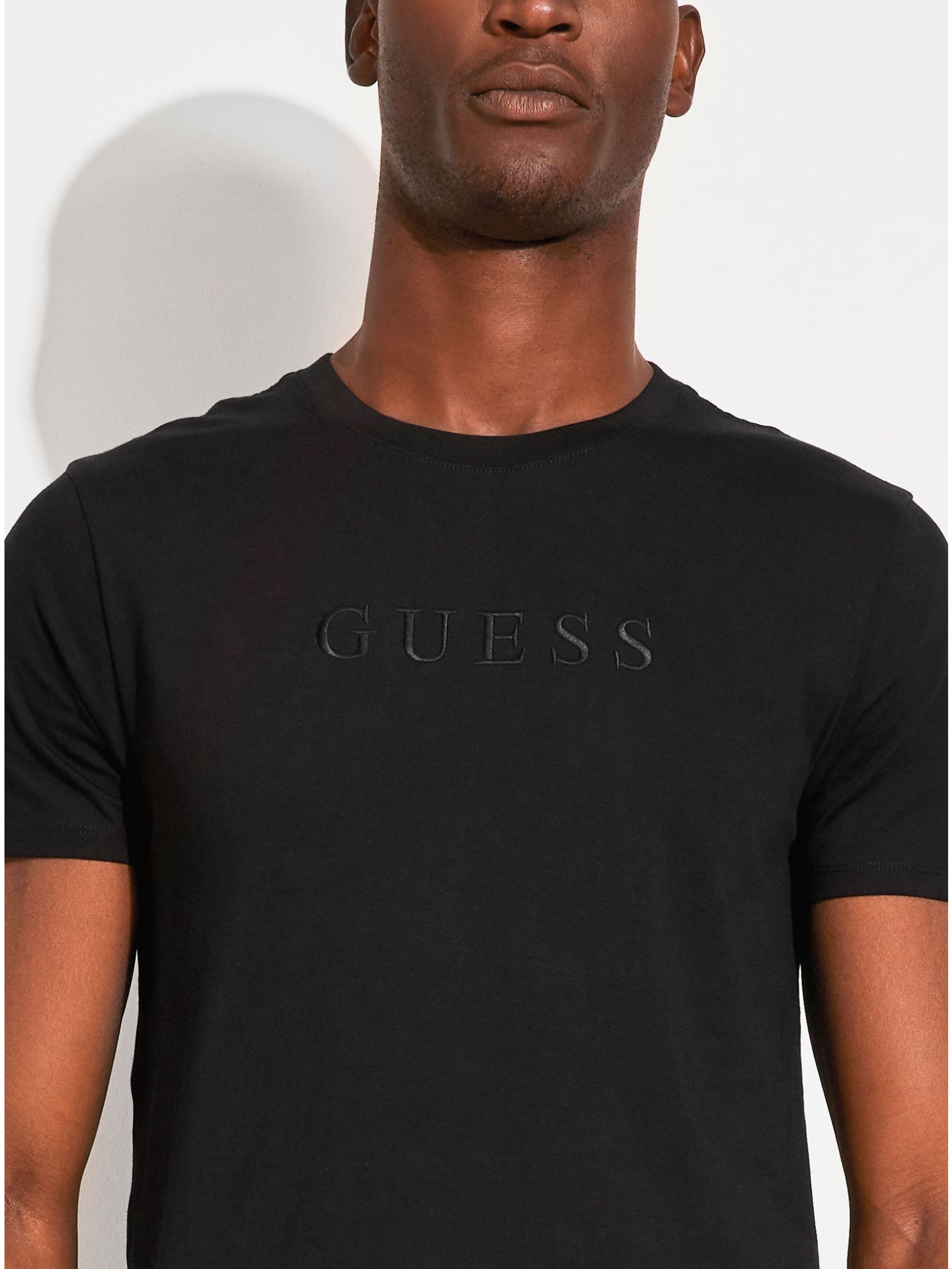 Embroidered Logo Pima Tee - Guess