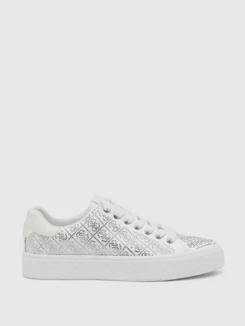 Joeraya Rhinestone Logo Sneakers