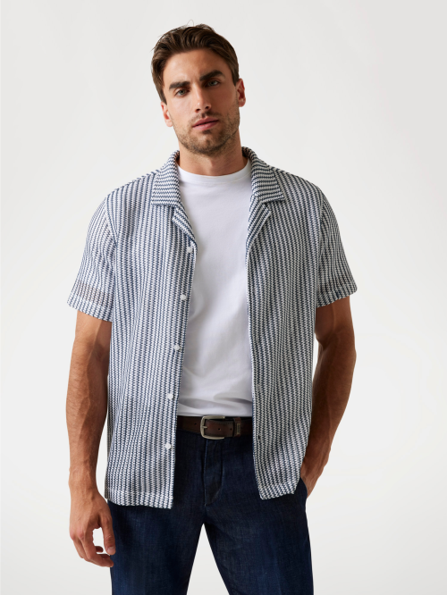 Larson Striped Knit Shirt