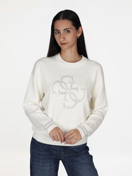 Studded Logo Sweater