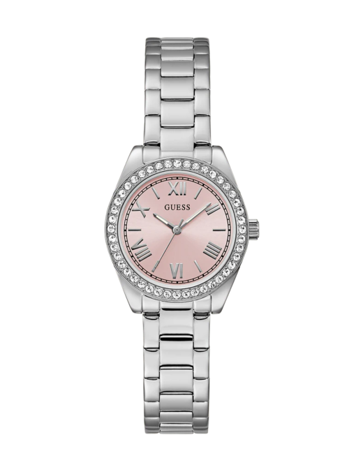GUESS Mini Luna Ladies Silver Tone Analog Watch