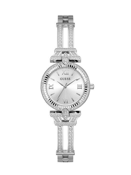 GUESS Ladies Silver Tone Analog Watch