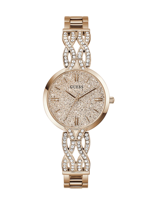 GUESS Ladies Rose Gold Tone Analog Watch