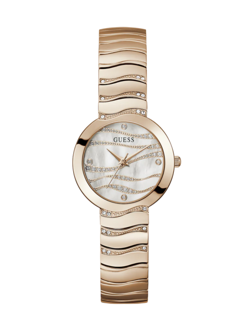 GUESS Ladies Rose Gold Tone Analog Watch