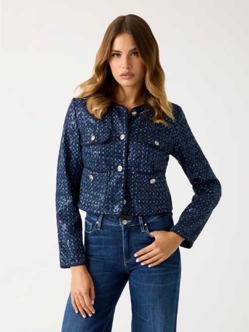 Elisa Sequin Denim Jacket